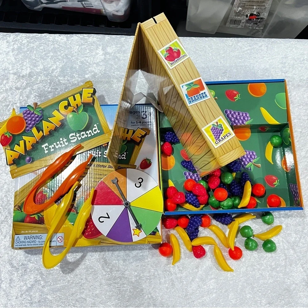Learning Resources Avalanche Fruit Stand Game Colorful Educational Toy 3+ Years